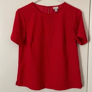Red polka dot top